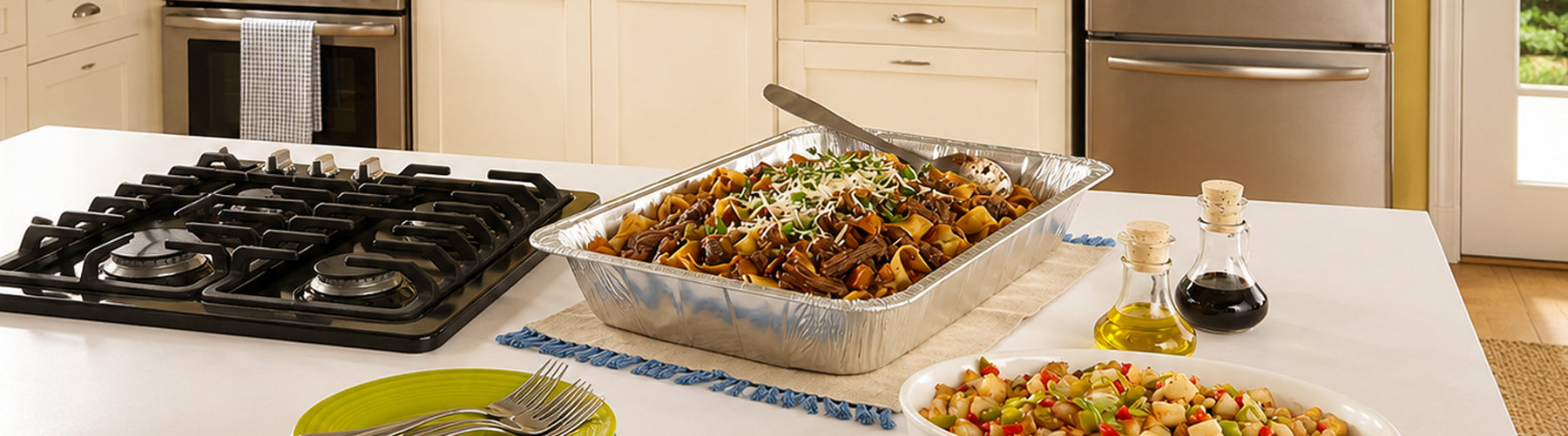 Slow-Braised Beef Ragu Pasta for Half Size Chafing pan