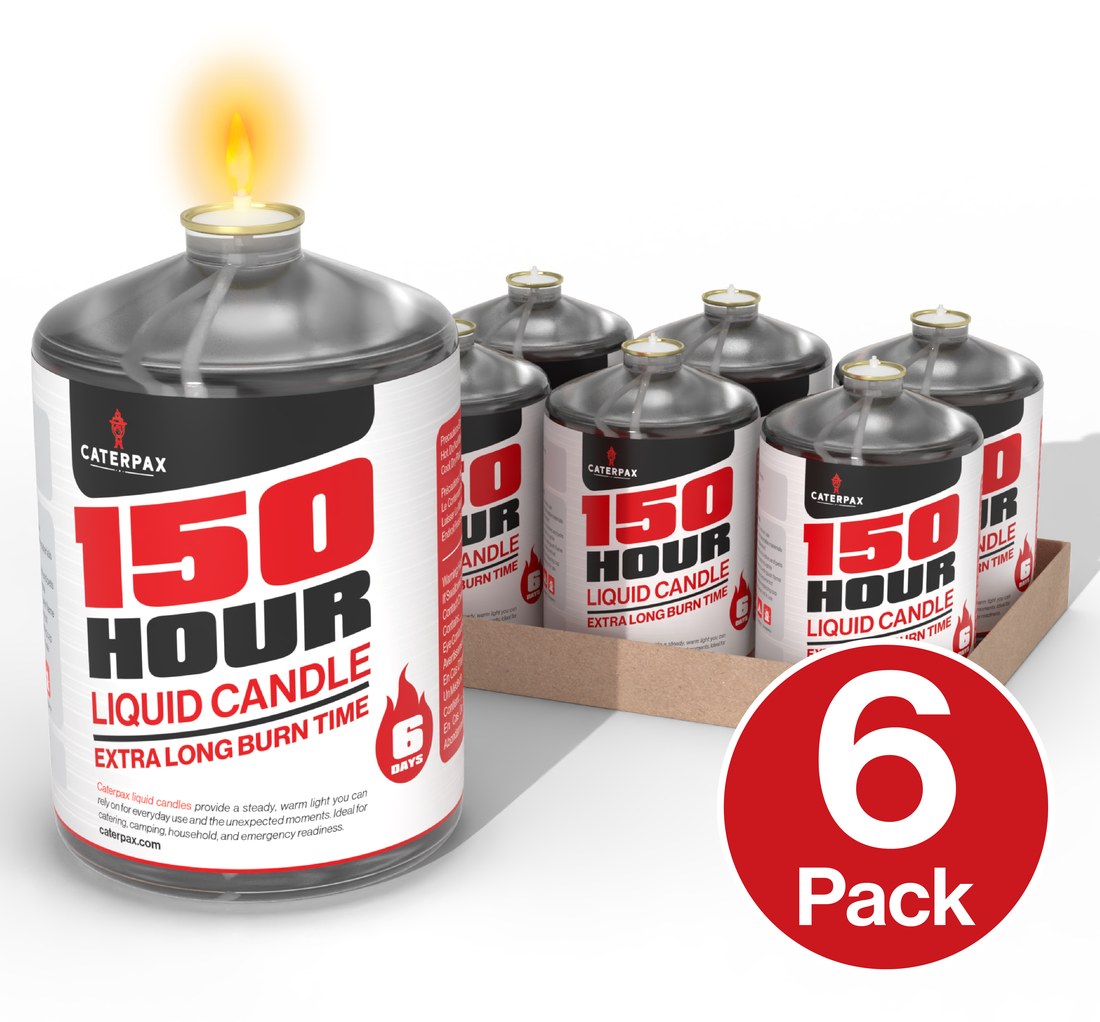 Caterpax 150-hour liquid emergency candle 6-pack