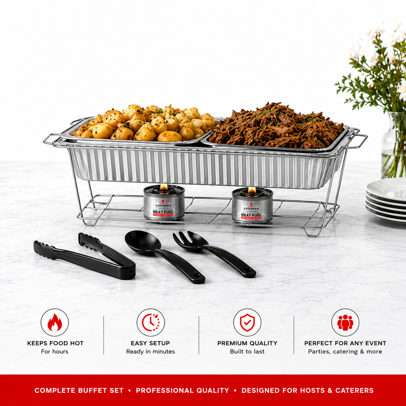 Disposable Chafing Buffet Sets | Complete Food Warming Kits | Caterpax