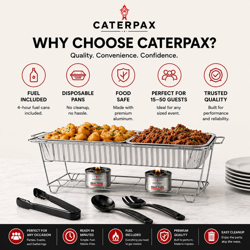 Disposable Chafing Buffet Sets | Complete Food Warming Kits | Caterpax