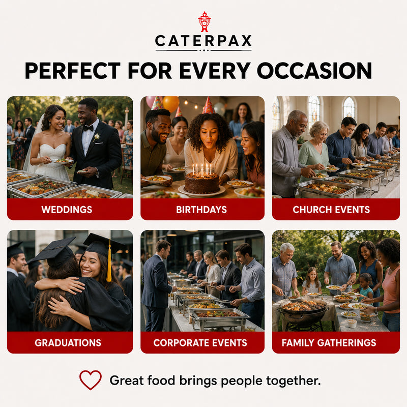 Disposable Chafing Buffet Sets | Complete Food Warming Kits | Caterpax